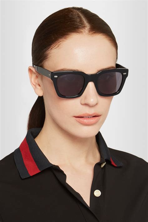 gucci square acetate sunglasses.